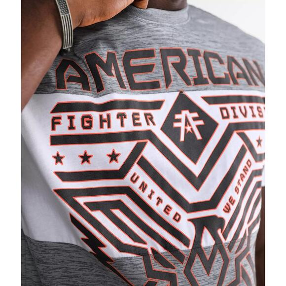 American Fighter Men's T-Shirt Grey White Dip Dye Dugger Panel Tee in X-Large - Picture 6 of 6
